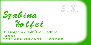 szabina wolfel business card
